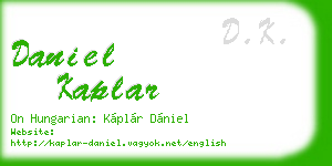 daniel kaplar business card